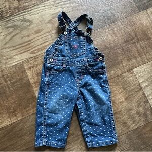 Wrangler denim overalls with heart design